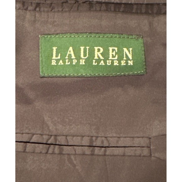 Lauren Ralph Lauren Charcoal Gray Striped 100% Wool Sport Coat/Suit Jacket 42R - Picture 3 of 6